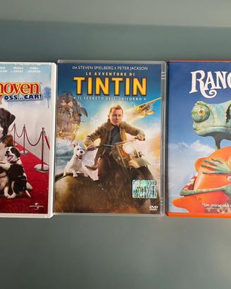 3 DVD Beethoven; Tintin e Rango