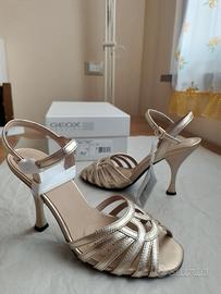 GEOX sandali "Elisangel" n.38 in pelle color oro