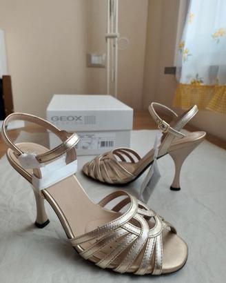 GEOX sandali "Elisangel" n.38 in pelle color oro