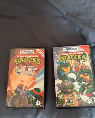 Lotto 2 VHS Tartarughe Ninja LaserVision 1991