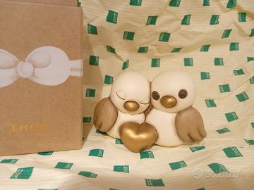 coppia passerotti innamorati con cuore thun uccell