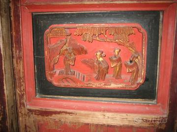 ⛩️ 2coppie Antiche Ante/Pannelli Cinesi in Legno