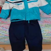 Tuta neve bambino 2-4 anni completo in due pezzi