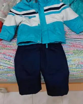 Tuta neve bambino 2-4 anni giacca e salopette