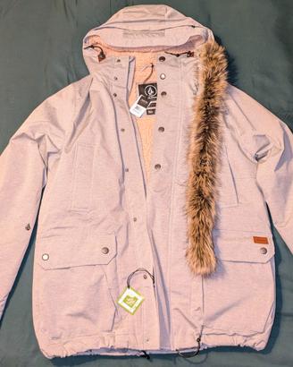 Parka Volcom grigio nuovo con cartellino. Taglia M