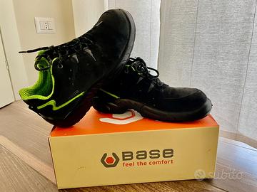 Scarpe antinfortunistiche BASE Nere/ Verdi Tg 43
