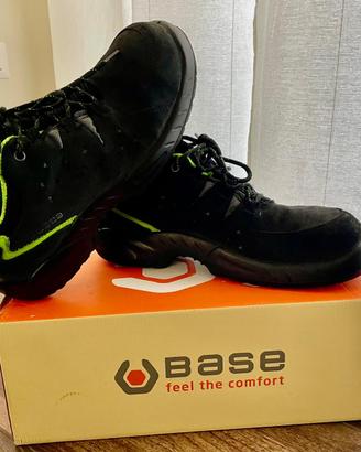 Scarpe antinfortunistiche BASE Nere/ Verdi Tg 43