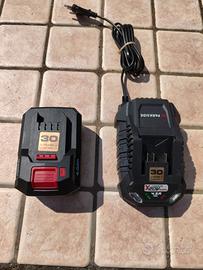 Batteria + Caricabatterie Parkside 4ah 20v