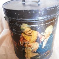 Bidone in latta Talmone "Due Vecchi" originale