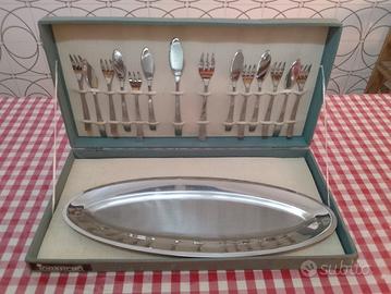 Set posate Nuovo inoxpran servizio pesce 6 vintage