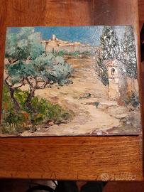 Olio su cartone di L. Millet