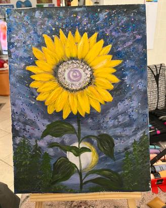 Quadro dipinto a mano Girasole 🌻