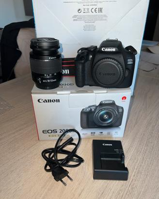 Canon 2000D kit completo
