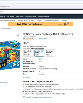 Lego Duplo La sfida di Joker (10544)