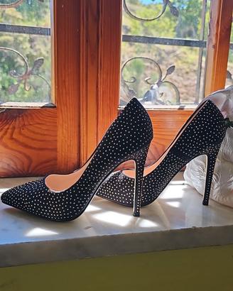 Décolleté nere eleganti con strass