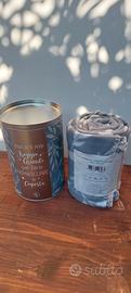 coperta pile con scatola latta