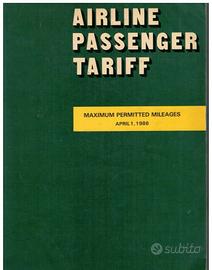 APT Airline Passenger Tariff By Scandinavian 1986