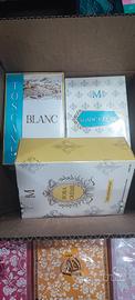 stock profumi arabi e bianco latte 