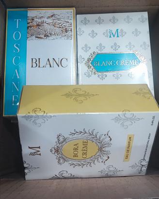 stock profumi arabi e bianco latte 
