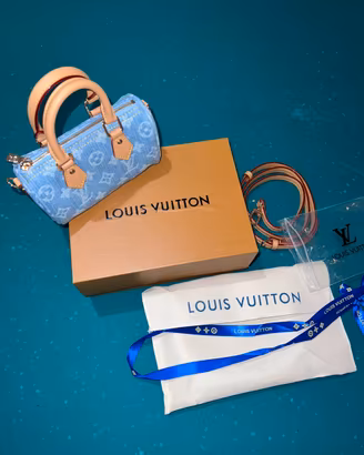 Louis Vuitton Nano Speedy Denim Blue Monogram