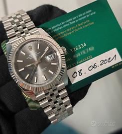 Rolex datesjust 41mm 126334 rhodium jubilee 2021 