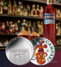 Moneta 4€ Euro CAMPARI 2025 Argento Proof colorata