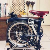 Brompton M2R Tempest Blue + accessori Brooks