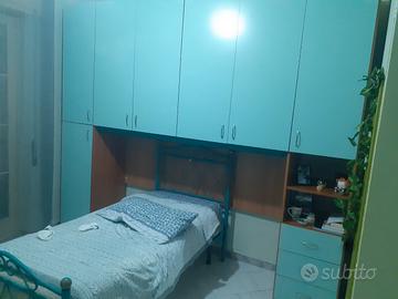 ponte a mobile con letto ferro  battuto 