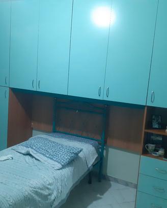 ponte a mobile con letto ferro  battuto 