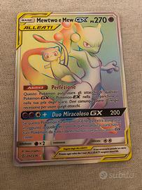 Pokemon ( mew e mewtwo alleati gx olografica )