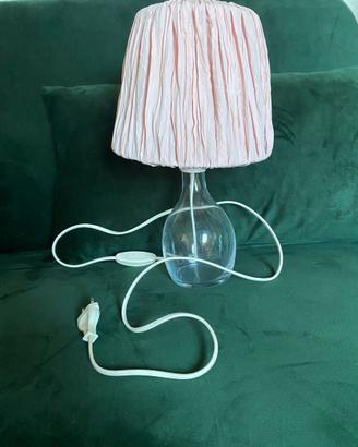 lampada rosa di vetro