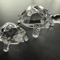 2 Tartarughe e 1 Posacenere in Cristallo