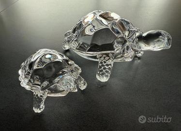 2 Tartarughe e 1 Posacenere in Cristallo