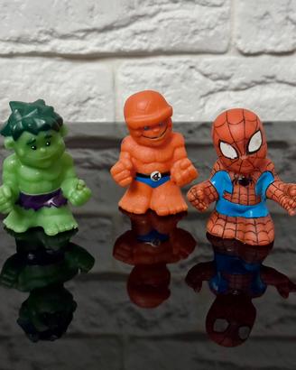 Set 3 Personaggi Marvel in Gomma