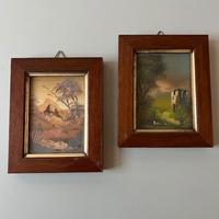 Due Quadri olio Davidi Originali Anni 40