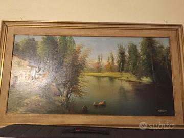 QUADRO CM. 140 X 80 PAESAGGIO DI ANGELO L'ABBATE