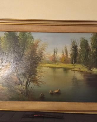 QUADRO CM. 140 X 80 PAESAGGIO DI ANGELO L'ABBATE