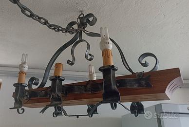 Lampadario Ferro battuto 6 luci 