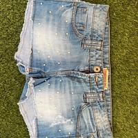 Shorts jeans Stradivarius tg 38 con perline
