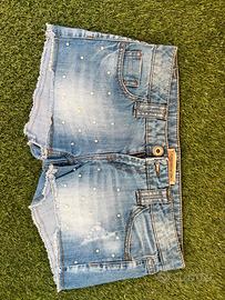 Shorts jeans Stradivarius tg 38 con perline