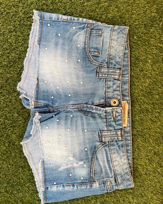 Shorts jeans Stradivarius tg 38 con perline