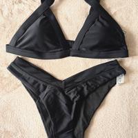 costume da bagno 2 pezzi Layoners nero nuovo tg L