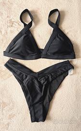 costume da bagno 2 pezzi Layoners nero nuovo tg L