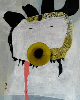 Olio su tella nello stile contemporaneo Basquiat