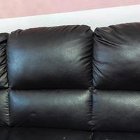 divano nero 3 posti ecopelle