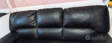 divano nero 3 posti ecopelle