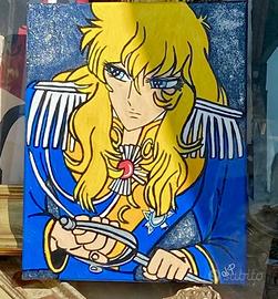 Lady oscar quadro dupinto a mano