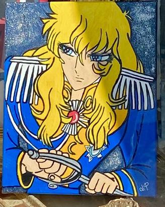 Lady oscar quadro dupinto a mano