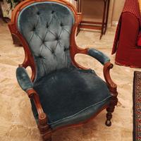 poltrona inglese in noce