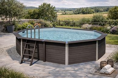 Piscina GRE ovale in composito 524×386 h124